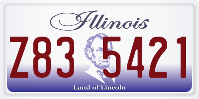 IL license plate Z835421
