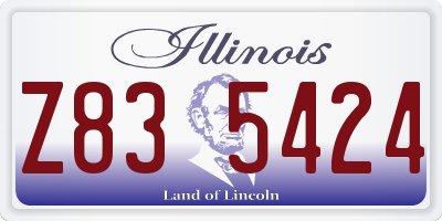 IL license plate Z835424