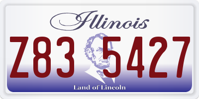IL license plate Z835427