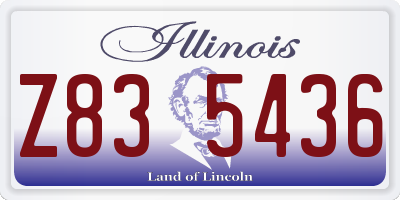 IL license plate Z835436
