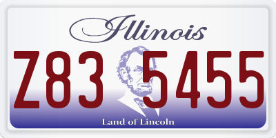 IL license plate Z835455