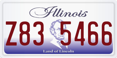 IL license plate Z835466