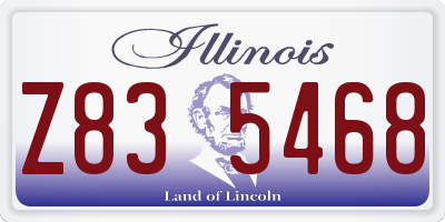 IL license plate Z835468