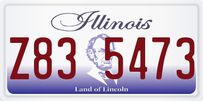 IL license plate Z835473