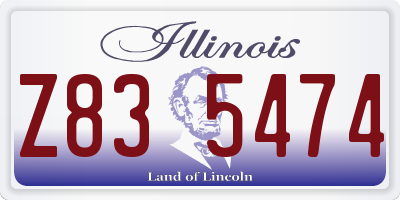 IL license plate Z835474