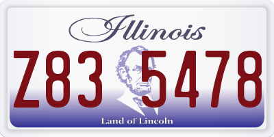 IL license plate Z835478