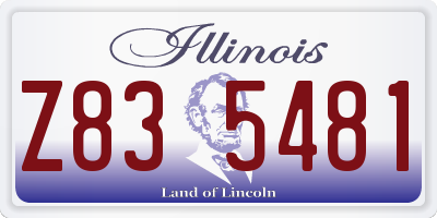 IL license plate Z835481