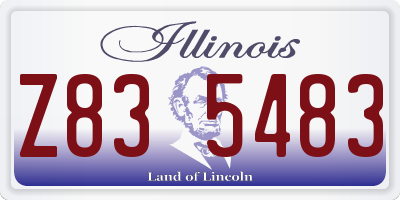 IL license plate Z835483