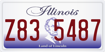 IL license plate Z835487