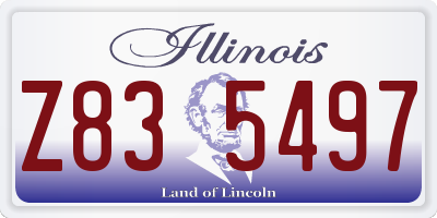 IL license plate Z835497