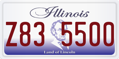 IL license plate Z835500