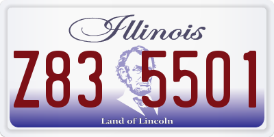 IL license plate Z835501