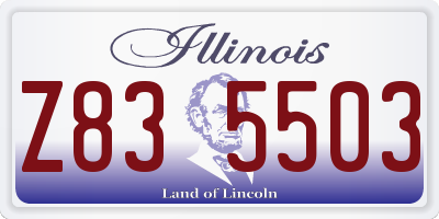 IL license plate Z835503