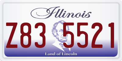 IL license plate Z835521