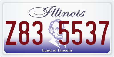 IL license plate Z835537
