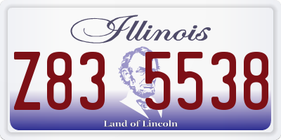 IL license plate Z835538