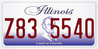 IL license plate Z835540