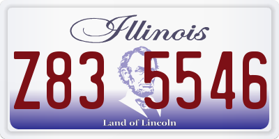 IL license plate Z835546