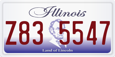 IL license plate Z835547