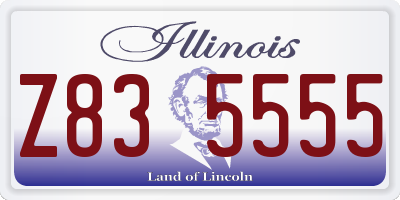 IL license plate Z835555