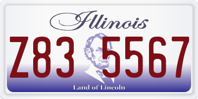 IL license plate Z835567