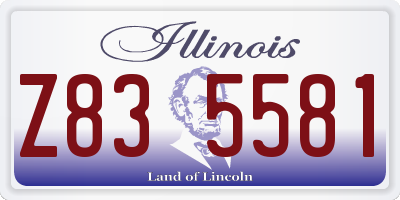IL license plate Z835581