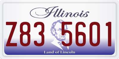 IL license plate Z835601