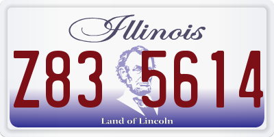 IL license plate Z835614