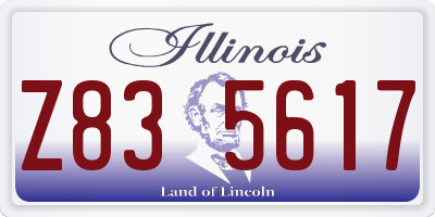 IL license plate Z835617
