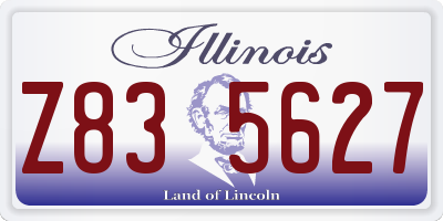 IL license plate Z835627