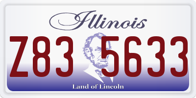 IL license plate Z835633