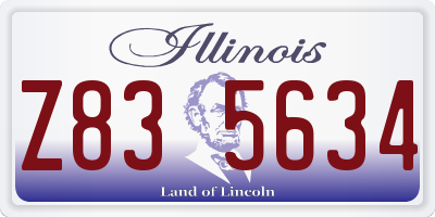 IL license plate Z835634
