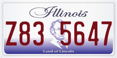 IL license plate Z835647
