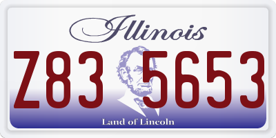 IL license plate Z835653