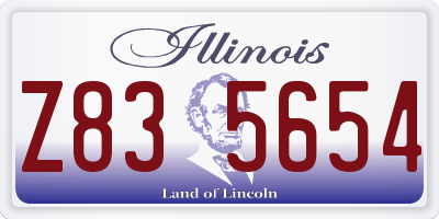 IL license plate Z835654