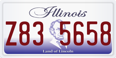 IL license plate Z835658