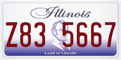 IL license plate Z835667