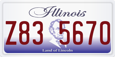 IL license plate Z835670