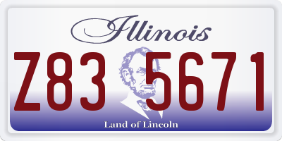 IL license plate Z835671