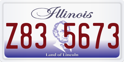 IL license plate Z835673