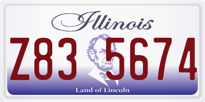 IL license plate Z835674