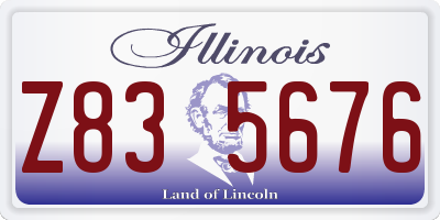 IL license plate Z835676