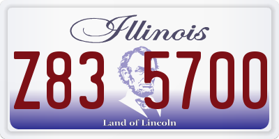 IL license plate Z835700