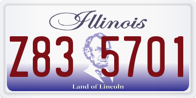 IL license plate Z835701