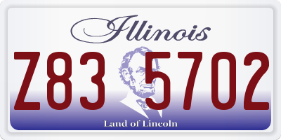 IL license plate Z835702