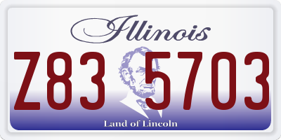 IL license plate Z835703