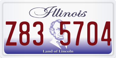 IL license plate Z835704