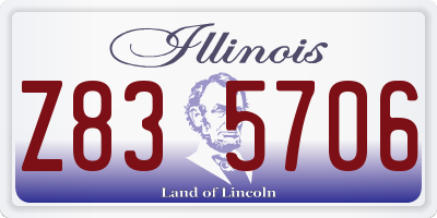IL license plate Z835706