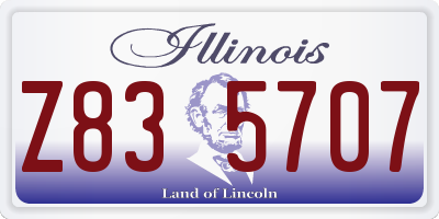 IL license plate Z835707