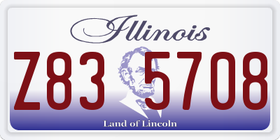 IL license plate Z835708